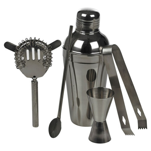URBN-CHEF 5 Pcs Bartender Cocktail Shaker Mixing Measuring Strainer Tongs Set 2