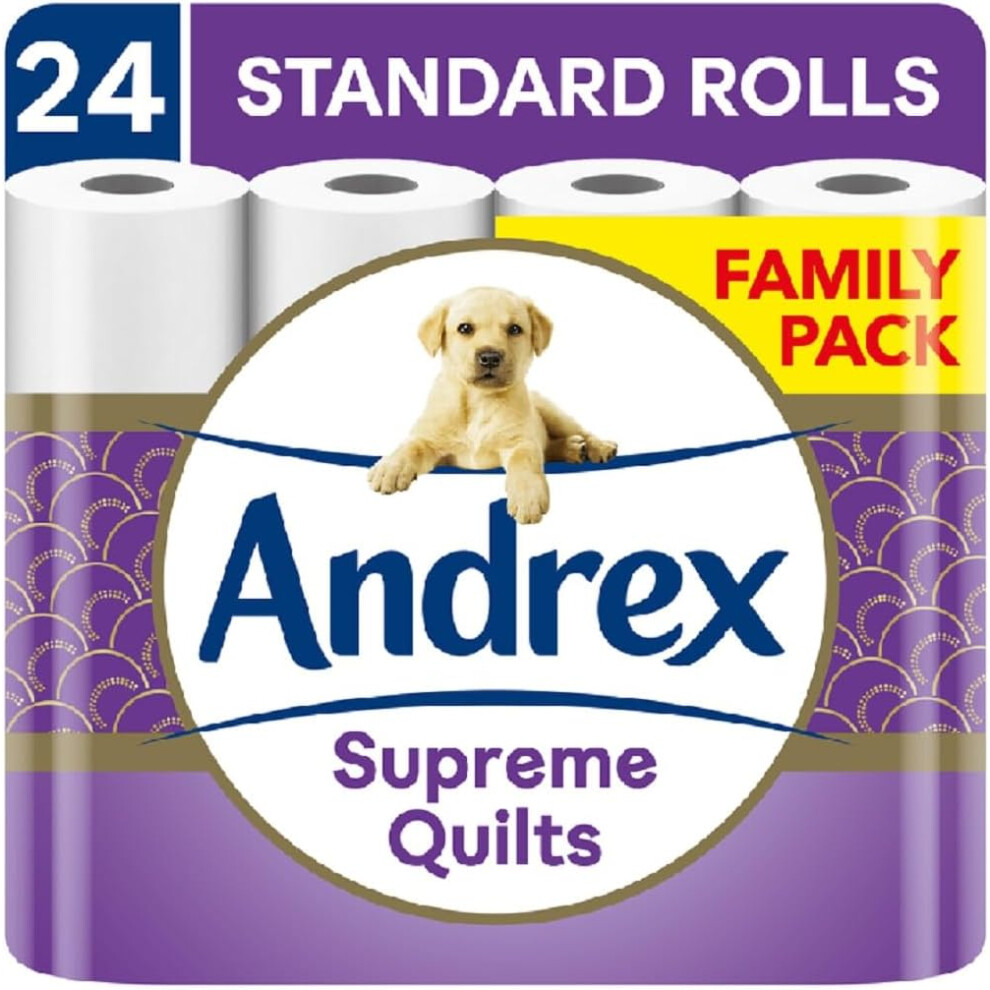 ANDREX Quilted Toilet Paper Toilet Roll Pack 25% Thicker Than Before to Provide Ultimate Quilted Comfort   24 Count,packaging may vary