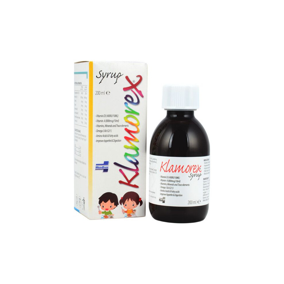 Klamorex Syrup 200Ml Improves Kids Appetite And Physical Performance, Multivitamin Syrup