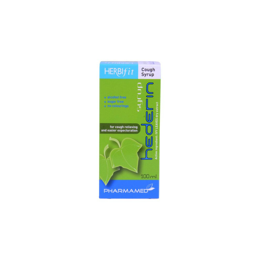 Herbifit Hederin Syrup 100 Ml Cough Relief, Mucus Reduction, Chest Congestion Relief, Non-Drowsy Formula