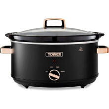 Tower T16043BLK Cavaletto 6.5 Litre Slow Cooker with 3 Heat Black