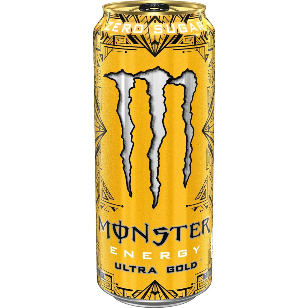 (Pack Of 24) Monster Energy Ultra Gold zero sugar 500ml