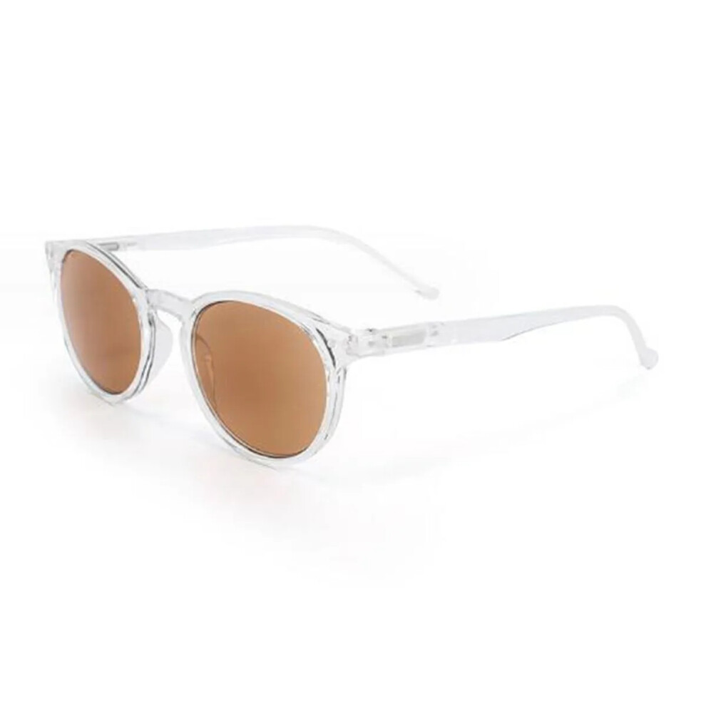 (Transparent+Brown Lens, +1.50 strength) Men's Women's Anti UV Tinted Gray Brown Rivet Adjustable Reading Glass +1.0~+4.0