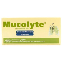 Mucolyte 8Mg Tab 20S Blister Cough Relief, Mucus Reduction, Chest Congestion Relief, Non-Drowsy Formula