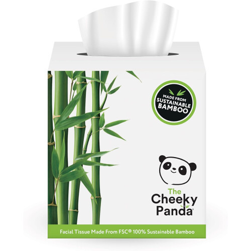 The Cheeky Panda The Cheeky Panda Bamboo Facial Tissues 12 Cube Tissue Boxes Soft Face Tissues Plastic Free Tissues Box Multipack