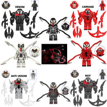 8PCS Avengers Mini Figures Set: Venom Riot Carnage Anti-Venom DIY Building Blocks – Compatible with LEGO