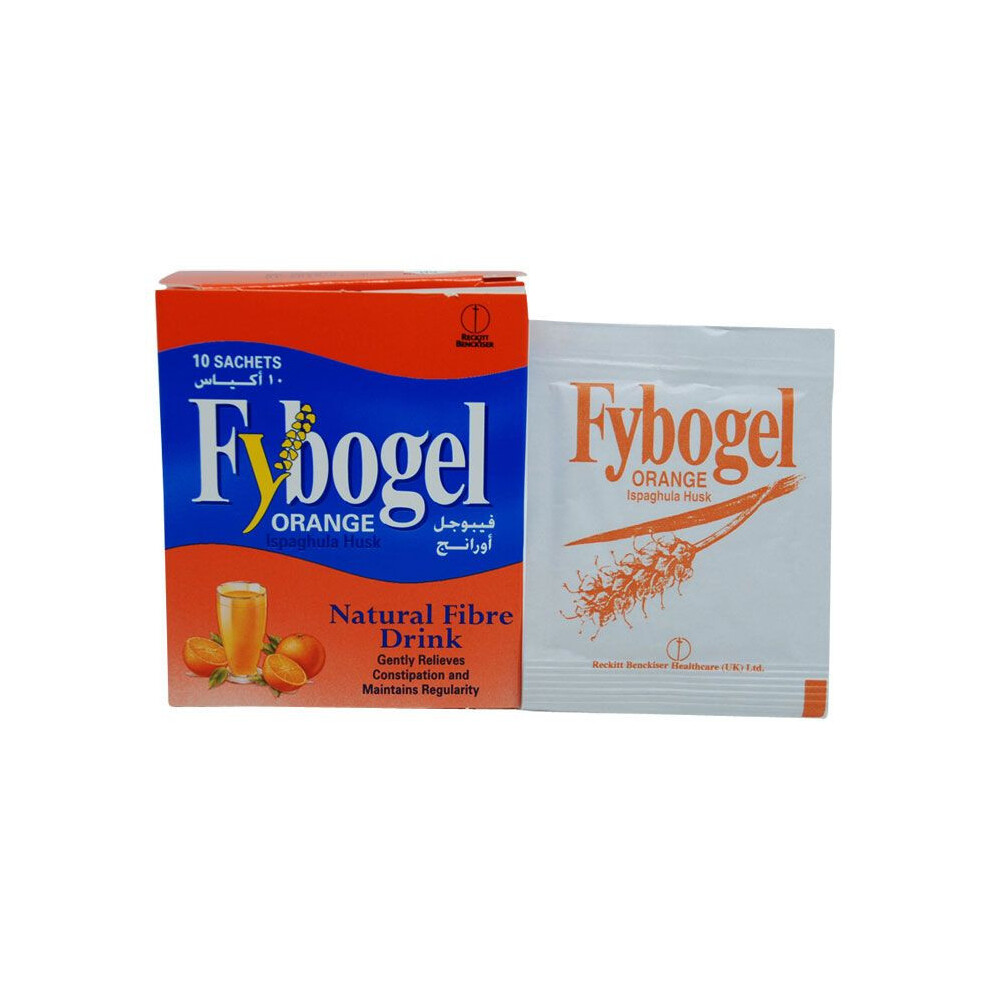 Fybogel Orange Effervescent Granules 3.5G Sachet X 10 For Constipation Relief, Fiber Supplement, And Digestive Health Support