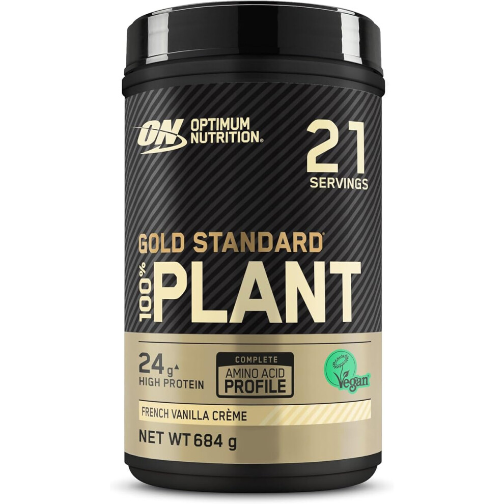 Optimum Nutrition Gold Standard 100% Plant Based Protein Powder for Men Women Vegan Protein Shake Powder Post Workout Vanilla Flavour 21 Servings 684g