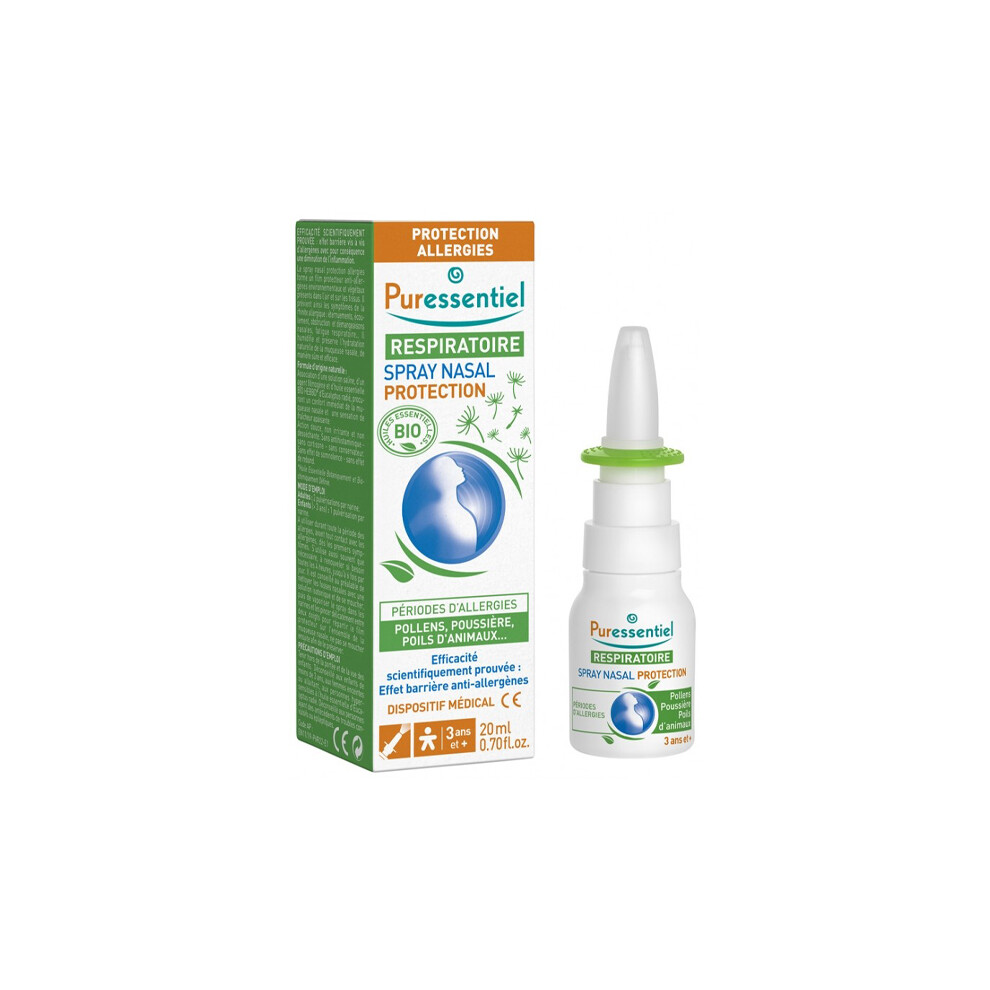 Puressentiel Respiratory Nasal Protection Allergy Spray 20 ml: Natural Nasal Spray for Allergy Relief