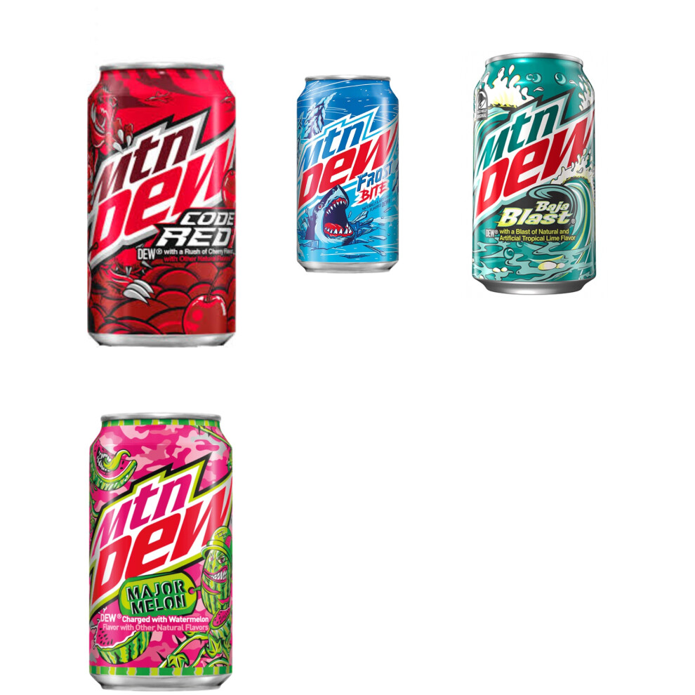 (Baja Blast) Mountain Dew Tasty And Refreshing Drink Pack of 12