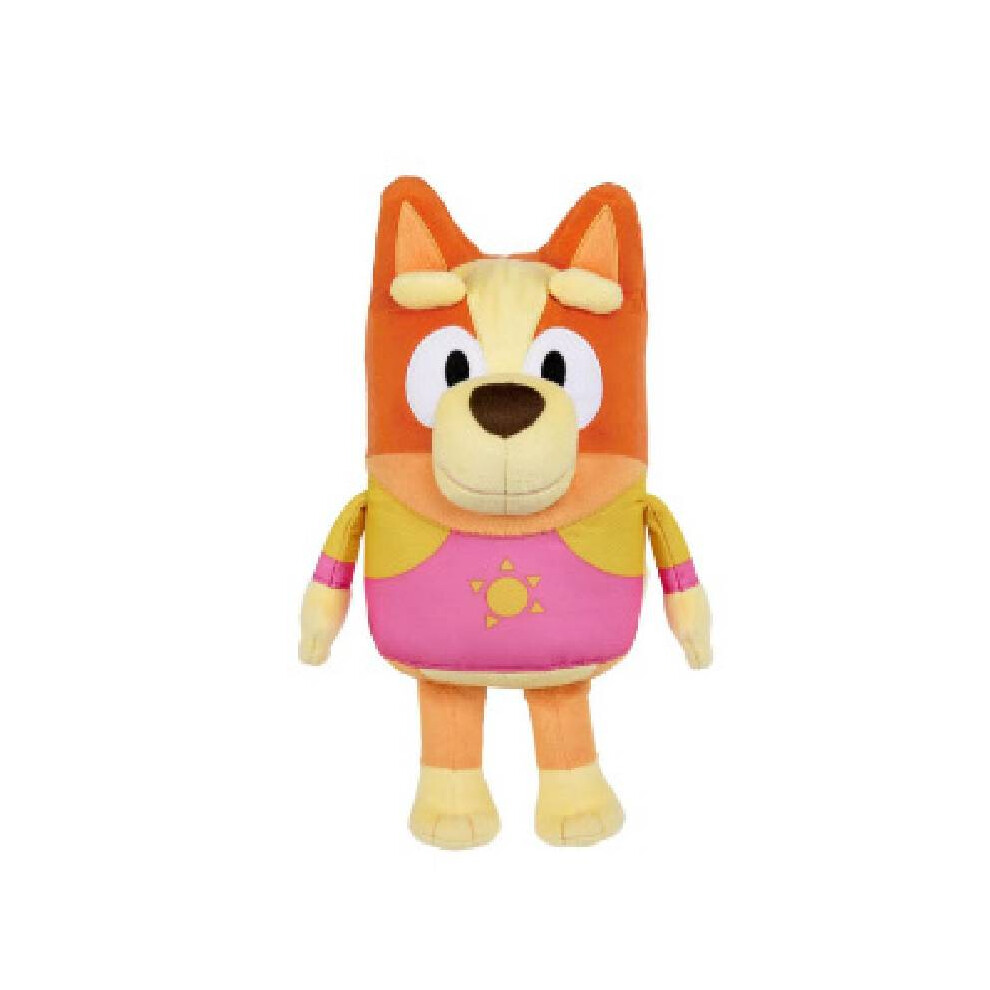 (Pink Bingo Heeler) Bluey Cartoon Talking Plush Toy Music Stuffed Animal Doll Kids Interactive Gift