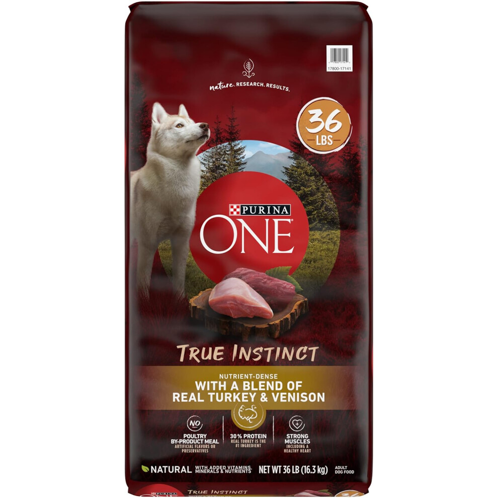 Purina One True Instinct With A Blend Of Real Turkey And Venison Dry Dog Food - 36 Lb. Bag