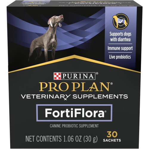 Purina Pro Plan Veterinary Supplements FortiFlora Dog Probiotic Supplement, Canine Nutritional Supplement - 30 Ct. Box