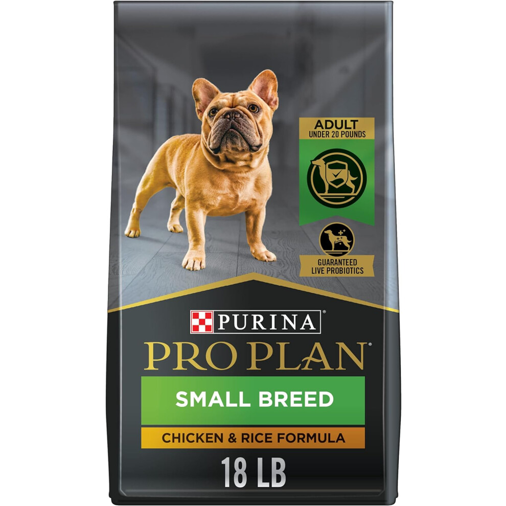 Purina Pro Plan High Protein Small Breed Dog Food, Chicken & Rice Formula - 18 Lb. Bag