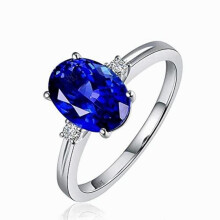 Silver Plated Oval Cut Adjustable Cubic Zirconia Ring, Stone Studded Rings, Minimalist Festive Rings For Sapphire Ring