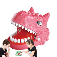 (WHITE) Bite Game Teeth Toys Tricky Dinosaur Biting Toys Dentist Game Dinosaur Interaction Toy Pressing Teeth Action Enhance Hand-Eye