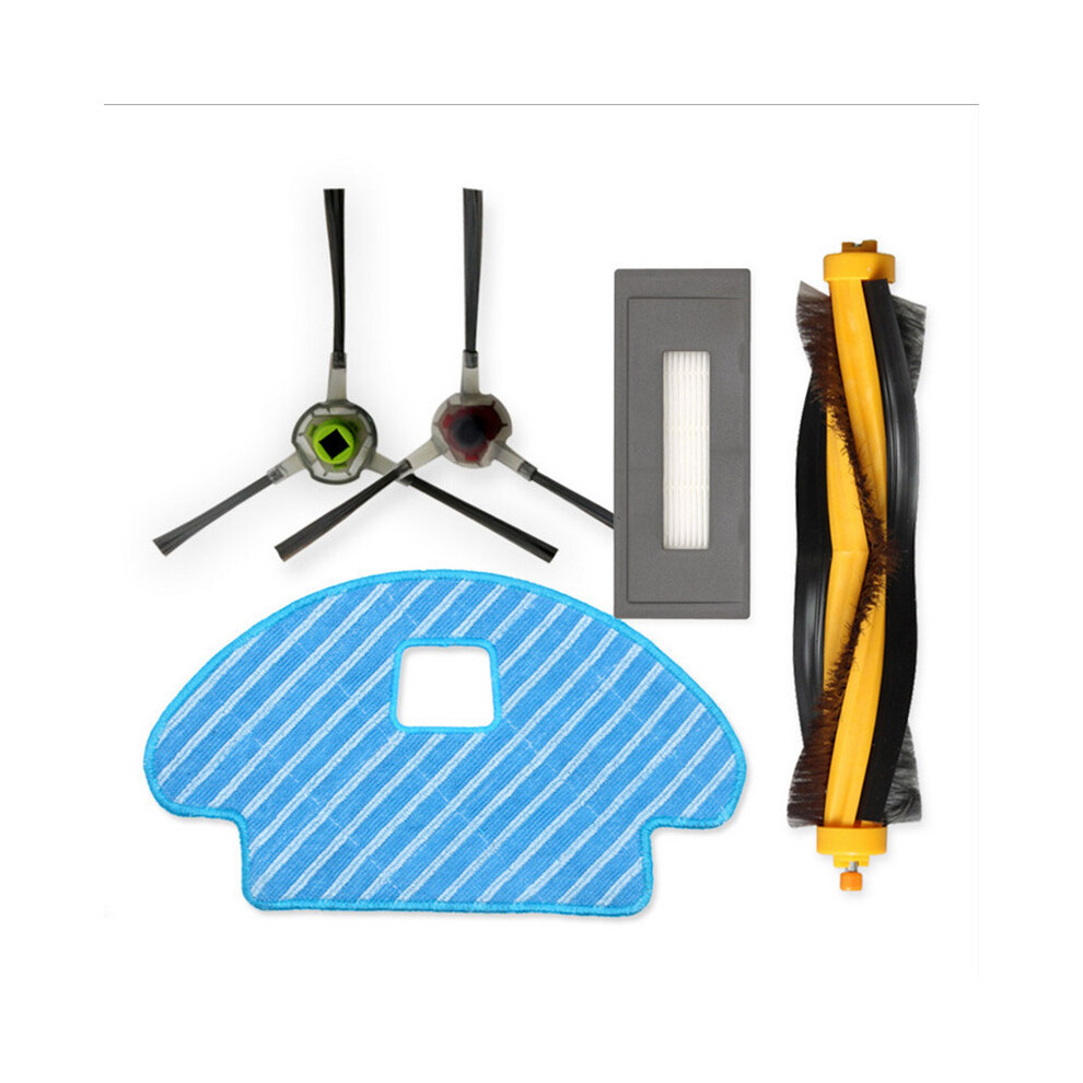AD-Main Brush Filter Side Brushes Mop Pad Set For Ecovacs Dg3G-Kta Deebot Ozmo 930 Main Brush Filter