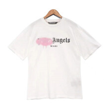 (style 3, S) Palm Angels Logo Print Short Sleeve T-Shirt Unisex Streetwear Couples