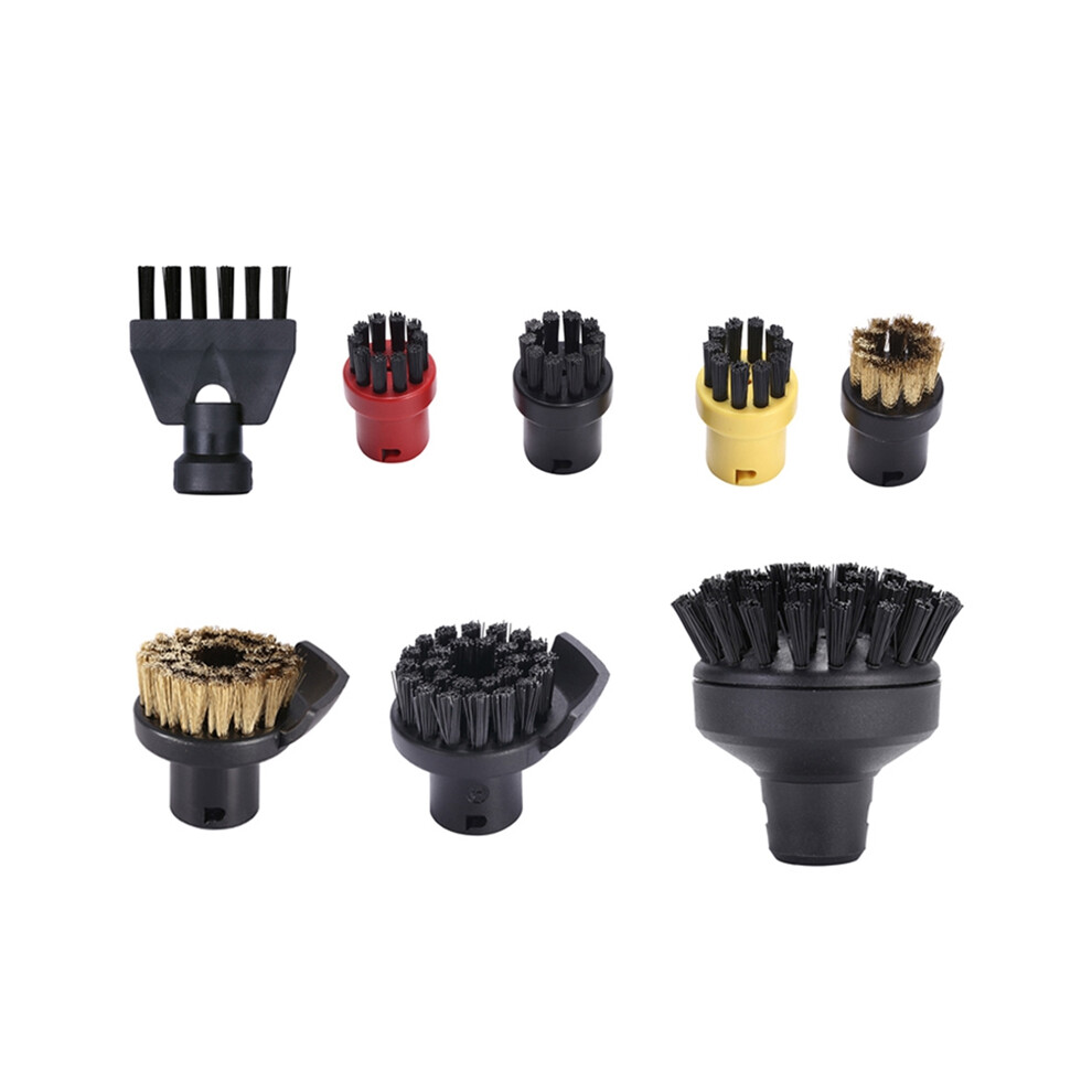 AD-Round Brush Sprinkler Nozzle Head for Karcher SC1 SC2 SC3 SC4 Large Round Flat Brush Cleaning Brush for Sweeper