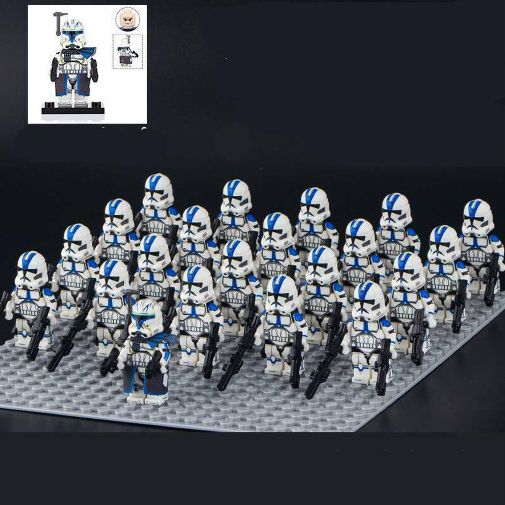 21Pcs Star Wars 501st Clone Troopers Rex Mini Figures LEGO