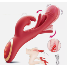 Rabbit Vibrator 4in1 Vibrating Dildo G spot Clitoris Sex Toy for Women