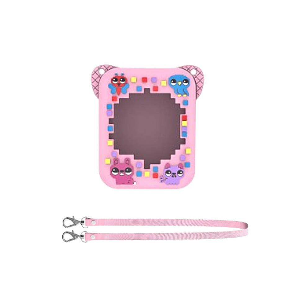 (Pink) Genie Bitzee Tamagotchi Comfortable Simple Machine Silicone Protective Case