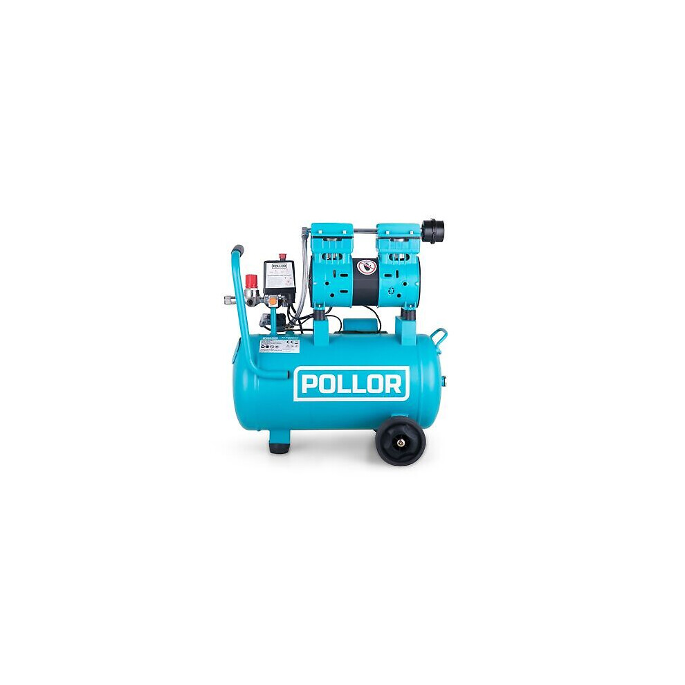 24L Air Compressor 5.2 CFM Low Noise Oilless Silent 750W Oil Free