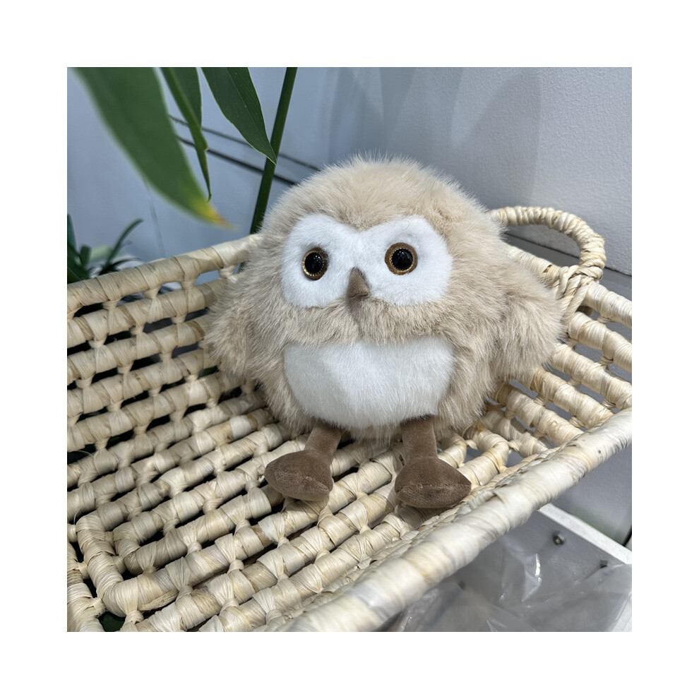 (Beige) Plush Doll Owl Toy Decoration Cute Design Photo Props Gift Comfortable Soft