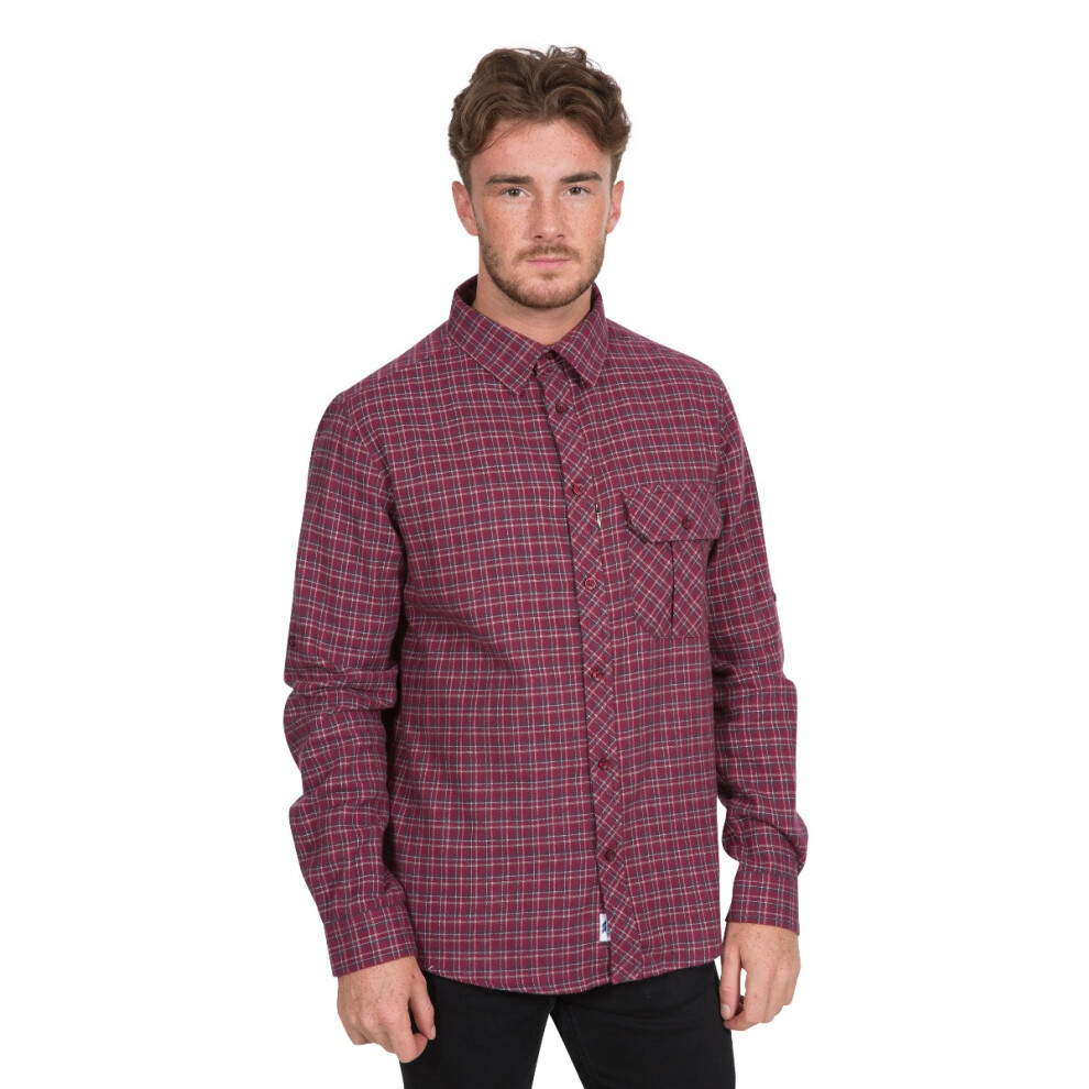 (XXS, Red Check) Trespass P Mens Long Sleeved Checked Shirt Snyper