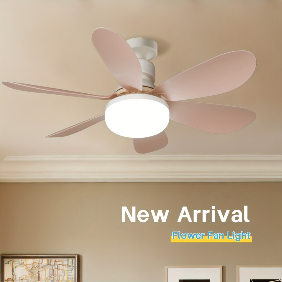 (pink) 40W Small E27 Screw-in Fan Light with Remote Control, 3-Speed Wind Adjustment-image-OPC-PDYB8WN-NEW