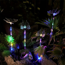 (Butterfly) 4pcs/set 8 Modes Butterfly Solar Lights For Outside, Garden Decorations Lights