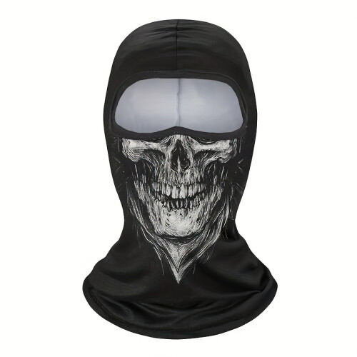 (blackNK43) 1pc Balaclava Ski Face Mask, Ghost Skull Mask