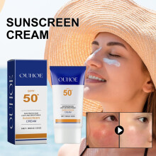 Face Body Whitening Sunscreen Cream SPF50 Refreshing Waterproof UV Protector Concealer Moisturizing Brightening