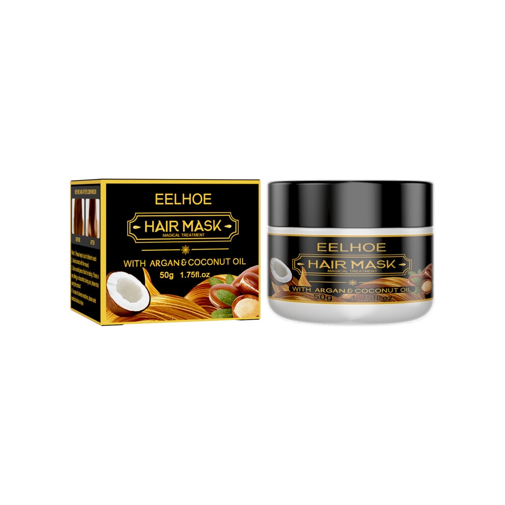 Cream Argan Coconut Oil Hair Mask Professional Hair Treatment Smoothing Straightening Soft Repair Damaged Frizz Hair Care