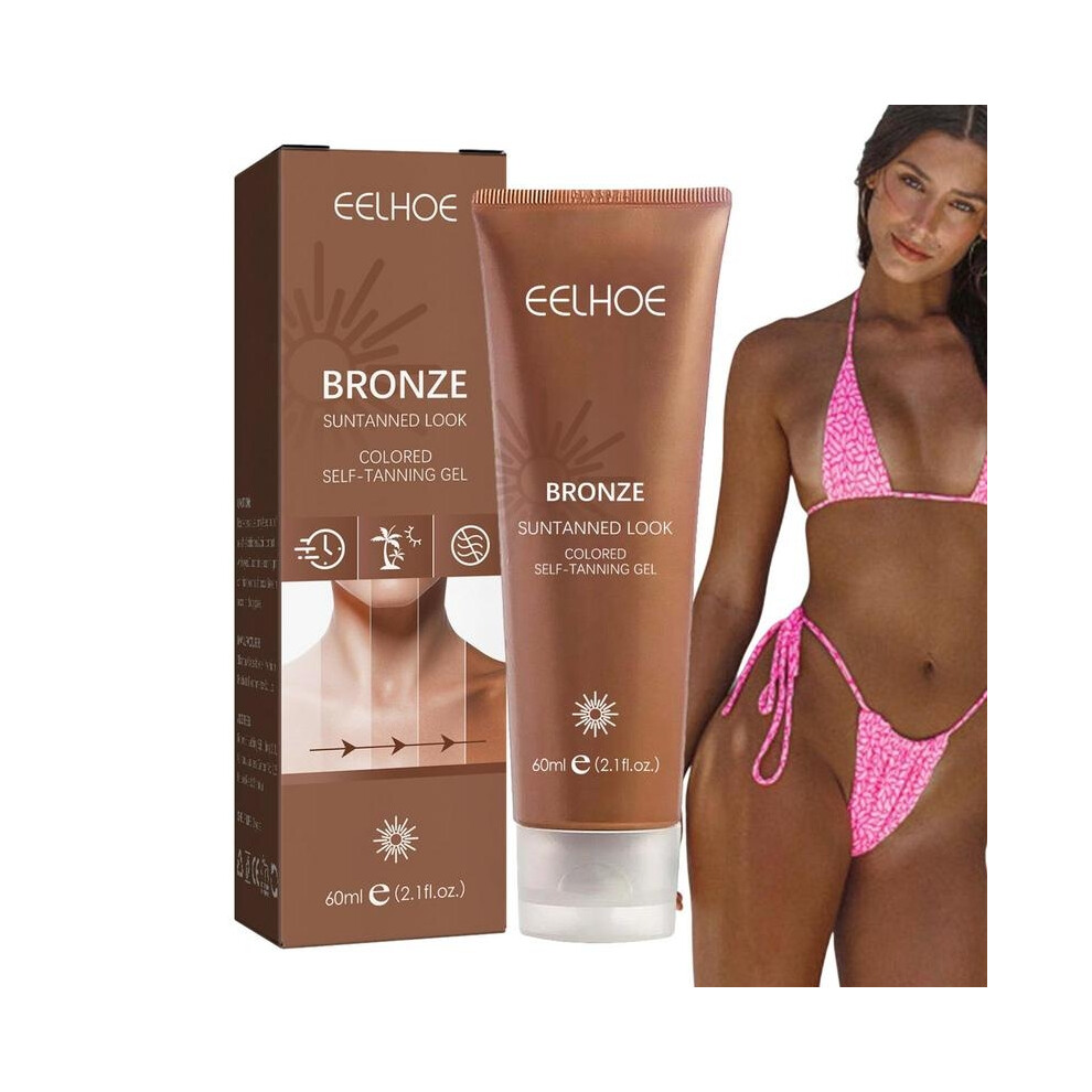 60ml Long Lasting Sunless Tanning Self Tan Fast Body Face Self Tanner Fake Tan Cream Body Tanning Cream Tan Nourishing Lotion
