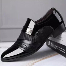 (Black Mesh, UK 9 EU 44) MENS FORMAL SHINY PATENT SHOES SMART PARTY OXFORD WEDDING OFFICE DRESS SUIT SIZE