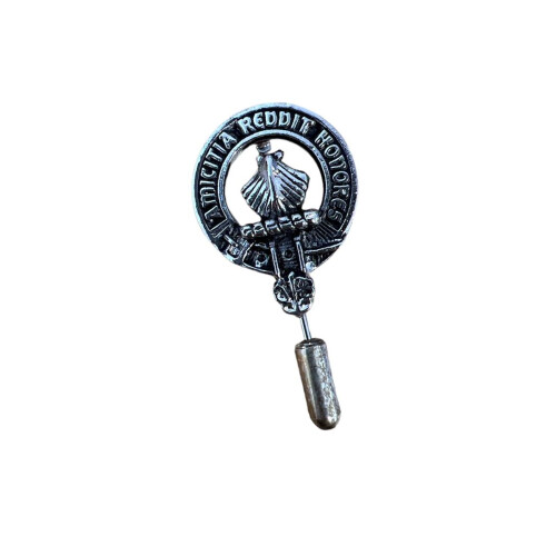 Pringle Clan Crest Pewter Cap Lapel Tie Pin