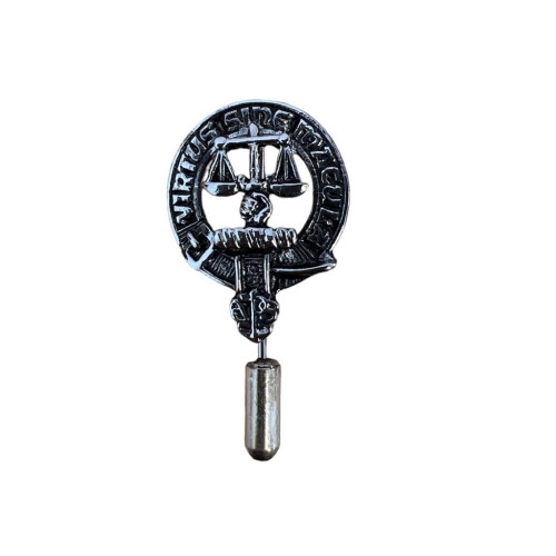 Russell Clan Crest Pewter Cap Lapel Tie Pin