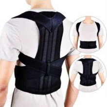 (5XL, Black) Adjustable Posture Corrector for Men and Women - Improve Your Posture While Sitting - Shoulder Brace for Humpback Correction
