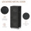 Homcom HOMCOM Rolling Storage Cabinet 3-Tier Mobile File Cabinet with Wheels Black 4