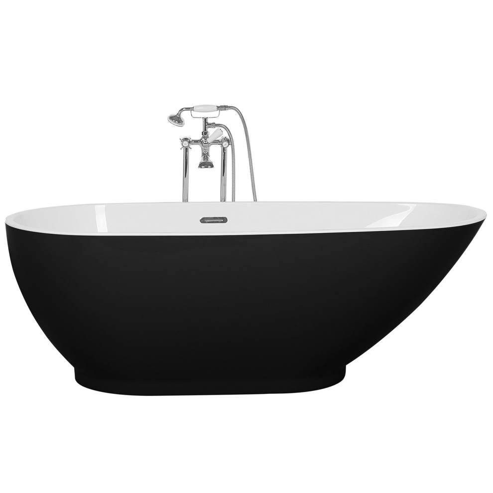 Freestanding Bathtub GUIANA 1730 x 820 mm Black/ White