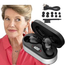 1Parelho Aparelho auditivo digital recarregável Intra-auricular Amplificador de voz com som invisível