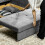 Homcom HOMCOM 2 Seater Sofa Bed Convertible Bed Settee w/ 2 Cushions Storage Light Grey 6