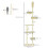 PawHut PawHut Floor To Ceiling Cat Tree 6-Tier with Scratch Post Bed Hammock Beige 2