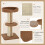 PawHut PawHut 91cm Scratching Posts Cat Tree Activity Centre for Indoor Cats Brown 4