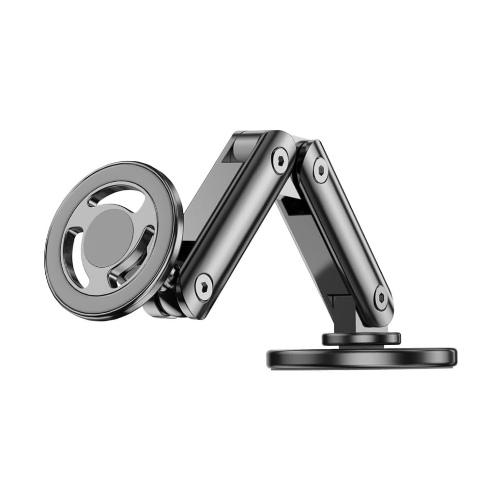 Chronus 360 Rotating Dashboard Hover Screen Holder Aluminum Alloy Foldable Magnetic Holder No Cover For Dashboard, Hover Screen, Windshield(Black) Black 6976919875142
