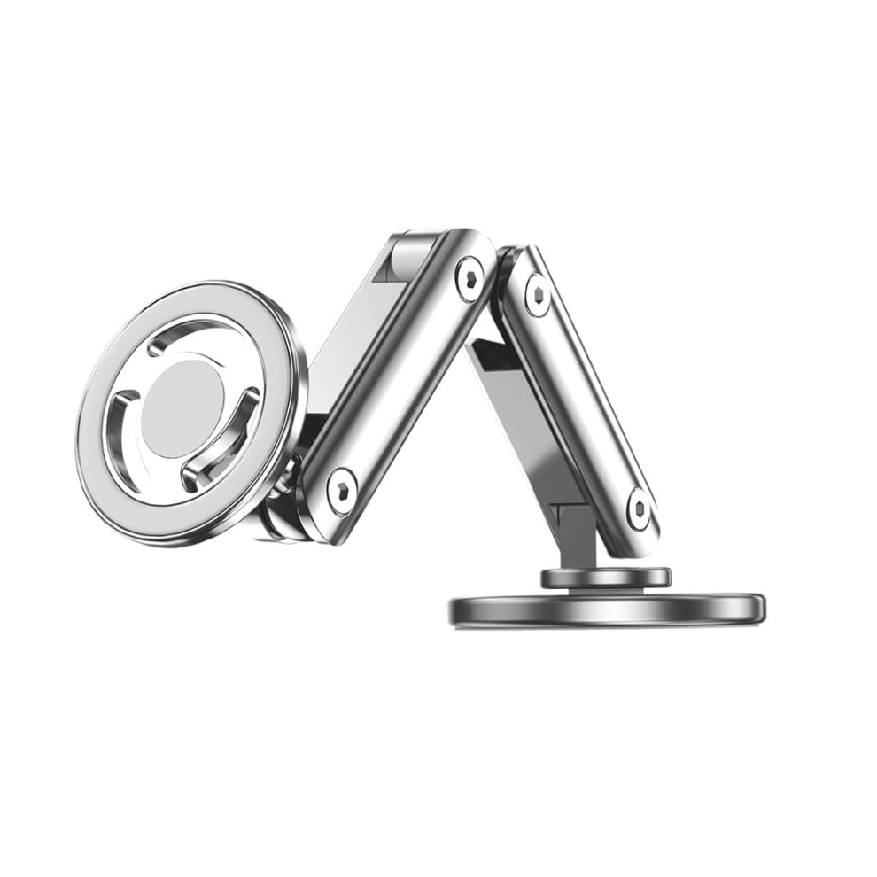 Chronus 360 Rotating Dashboard Hover Screen Holder Aluminum Alloy Foldable Magnetic Holder No Cover For Dashboard, Hover Screen, Windshield(White) White 6976919875159