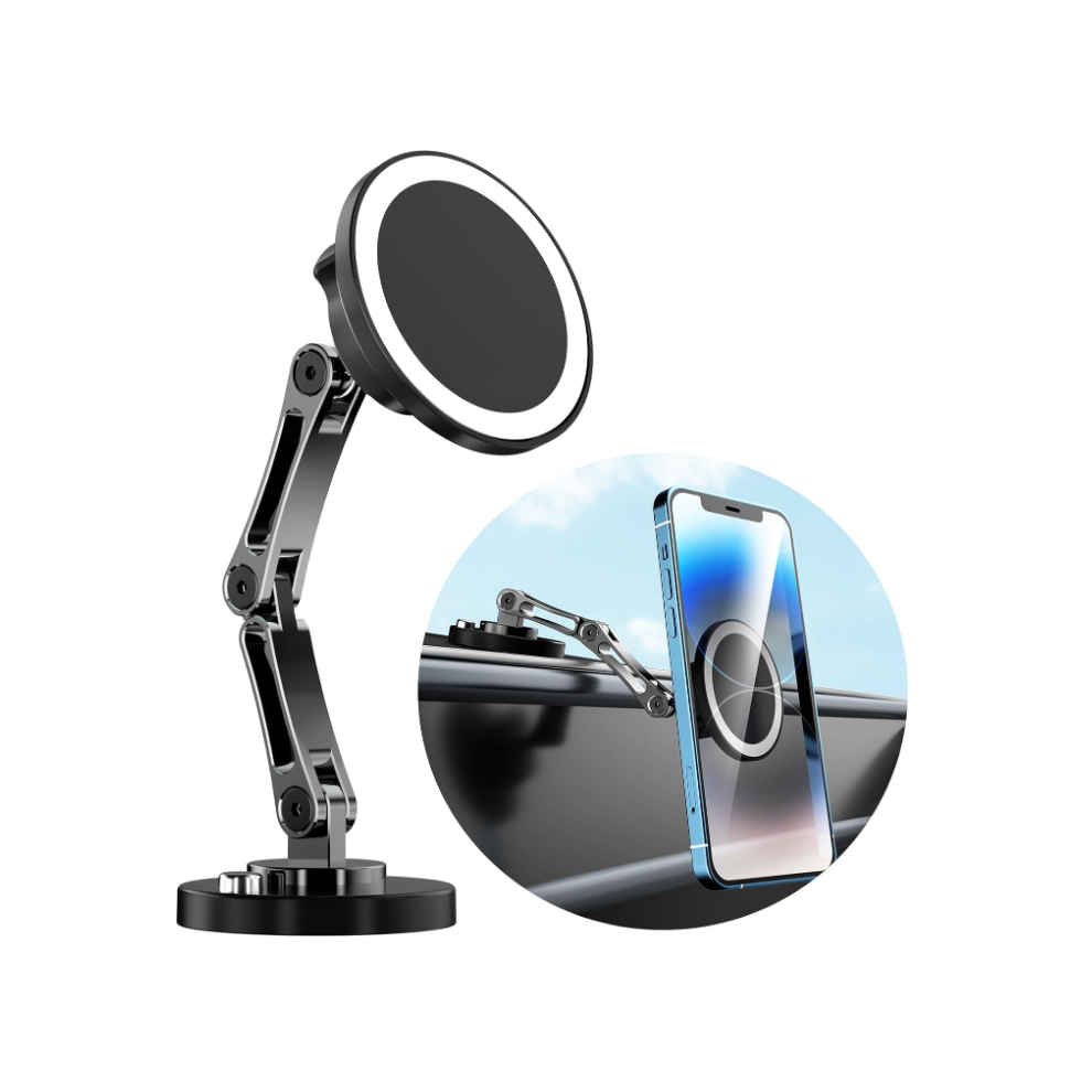 Chronus Magsafe Car Mount Long Adjustable Arm Magnetic Phone Holder For Car 360 Rotation Magnetic Car Phone Holder For Iphone Dashboard Cell Phone 6976919875180