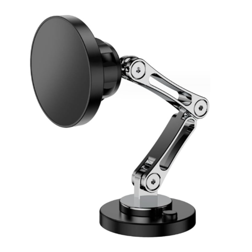 Car Dashboard, Hovering Screen 360  Rotating Folding Bracket zinc Alloy Magnetic Non-Obstructive Horizontal and Vertical Adjustable Bracket(Black)