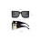 Retro large frame square letter B sunglasses personalized black 2